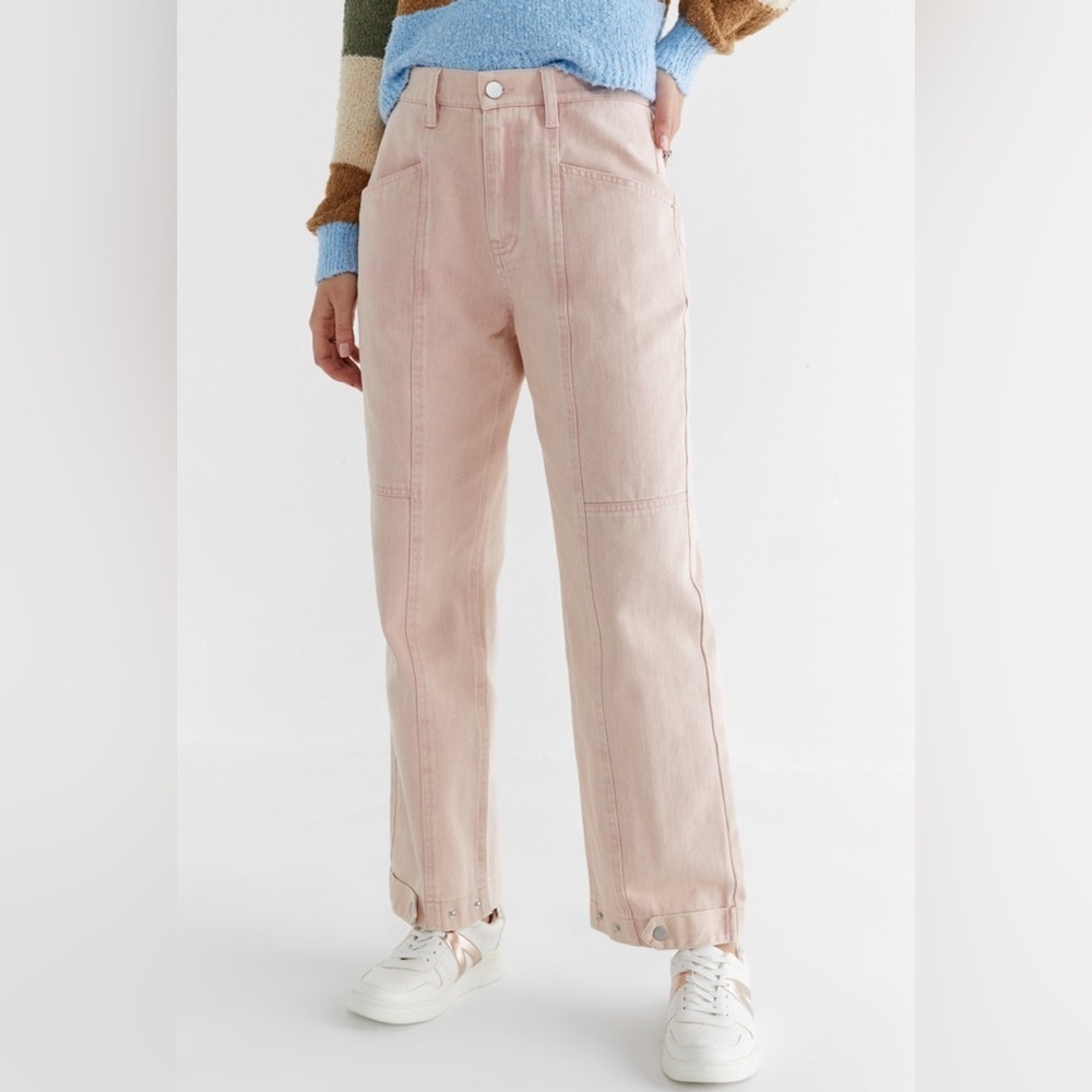 Francesca’s Harper Heritage Abigail Tapered Ankle Strap Jeans
